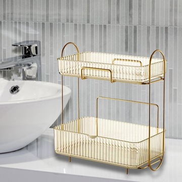 2-уровневый настольный органайзер, подставка, настольная косметика