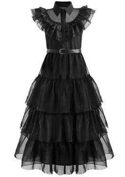 НАРЯД ПЛАТЬЕ СРЕДА АДДАМС КОСПЛЕЙ ДЛЯ ВЗРОСЛЫХ М 164/170