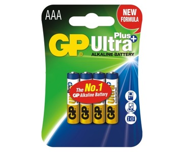 4 щелочные батареи GP ULTRA PLUS R3 AAA 1,5 В
