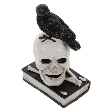 HALLOWEENOWA GŁOWA CZASZKI Z POSTAĆ KRUKA HALLOWEEN
