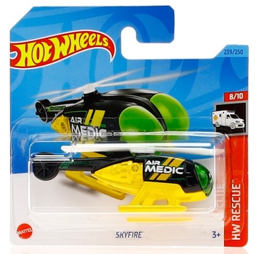 MATTEL HOT WHEELS AUTO METALOWY RESORAK HELIKOPTER SKYFIRE RATUNKOWY