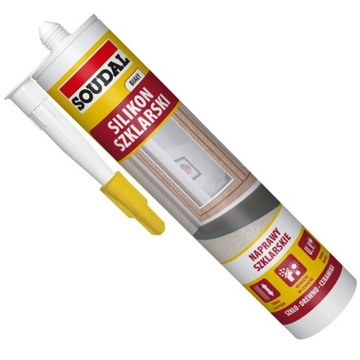 SILIKON USZCZELNIACZ SZKLARSKI BIAŁY SOUDAL 280ml