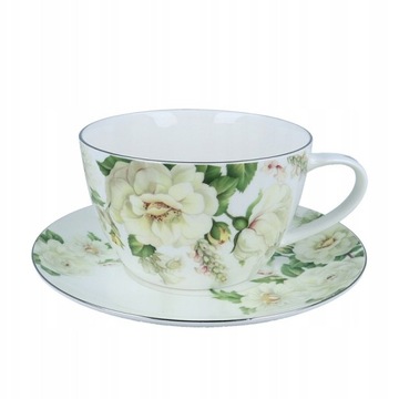 Filiżanka w kwiaty Róża Porcelana Jumbo 350ml