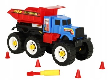 SAMOCHÓD WYWROTKA PRZYCZEPA DLA DZIECI DO MONTAŻU