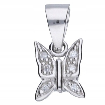 СЕРЕБРЯНЫЙ КУЛОН БАБОЧКА