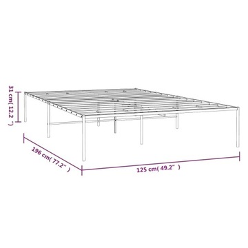 Каркас кровати металлический, черный, 120х190 см.