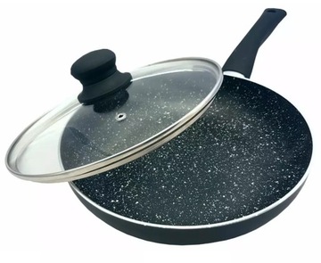 PATELNIA MARMUROWA Z POKRYWKĄ 28CM INDUKCJA GAZ.