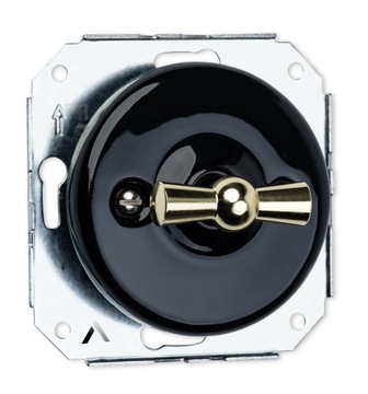 ANTICA GOLD ретро ЧЕРНЫЙ одинарный переключатель в стиле лофт