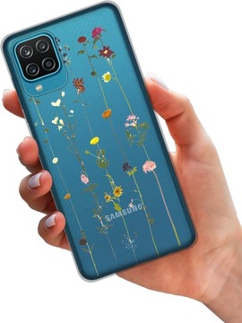 ETUI NA SAMSUNG GALAXY A12 TELEFON WZORY KWIATY