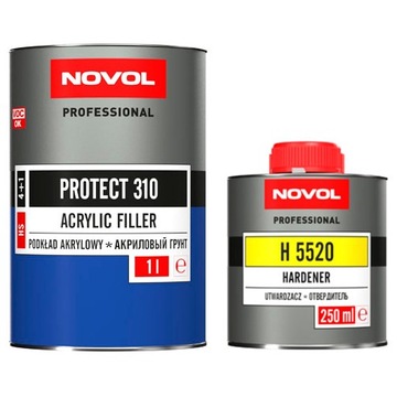 NOVOL PROTECT 310 podkład akrylowy CZARNY 1L + utw