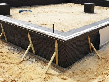 ФУНДАМЕНТНАЯ ПЛЕНКА ВЕРТИКАЛЬНАЯ ИЗОЛЯЦИЯ ФУНДАМЕНТА 400г 1м х 20мб