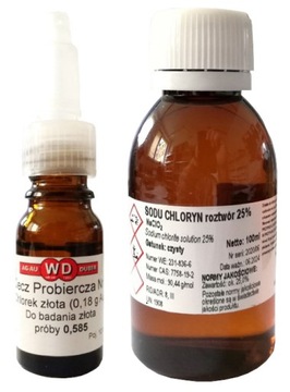 MMS CZYSTY Chloryn Sodu + CHLOREK ZŁOTA 0,18g Au
