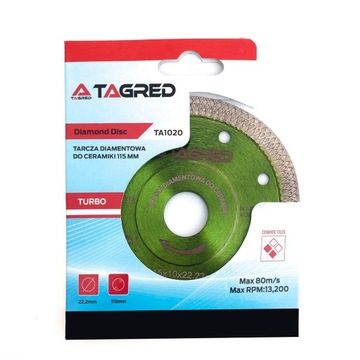 АЛМАЗНЫЙ ДИСК ДЛЯ КЕРАМИЧЕСКОГО КАМНЯ 115ММ