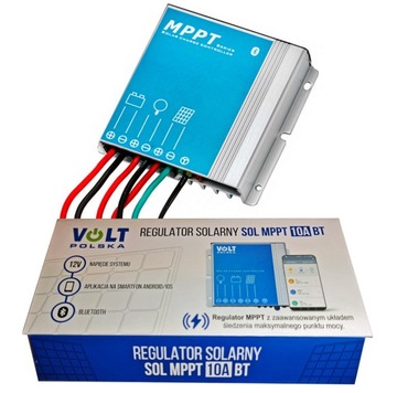 Regulator solarny MPPT 10A Bluetooth VOLT