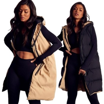 BOOHOO MISSPAP KAMIZELKA BEZRĘKAWNIK KURTKA PUCHOWA DWUSTRONNA 42 XL