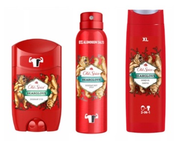 OLD SPICE BEARGLOVE ZESTAW DEO SZTYFT+SPRAY+ŻEL400