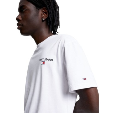 TOMMY HILFIGER МУЖСКАЯ ФУТБОЛКА TJM CLASSIC С ЛИНЕЙНОЙ СПИНОЙ БЕЛАЯ, размер XL