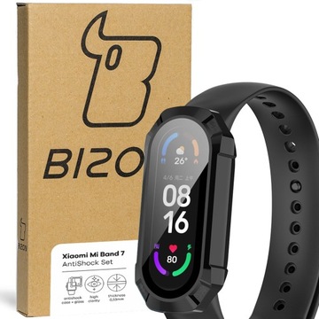 Etui ze szkłem Bizon Case do Xiaomi Mi Band 7