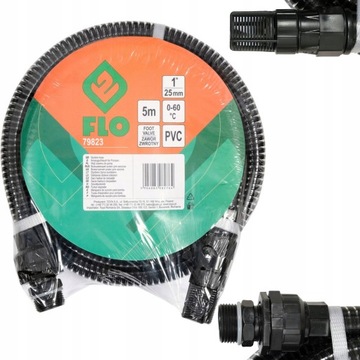 ВСАСЫВАЮЩИЙ ШЛАНГ С КЛАПАНОМ И ФИЛЬТРОМ ДЛЯ НАСОСОВ 5 м 1 ДЮЙМ FLO 79823 HYDROPHORUS С КОРЗИНОЙ
