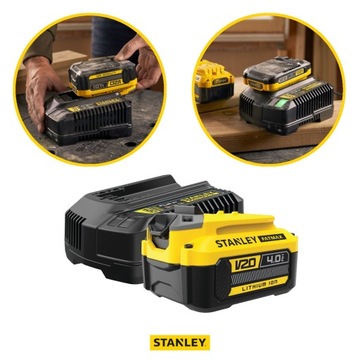 Zestaw startowy Akumulator 4Ah + Ładowarka STANLEY FATMAX V20 SFMCB14M1-QW