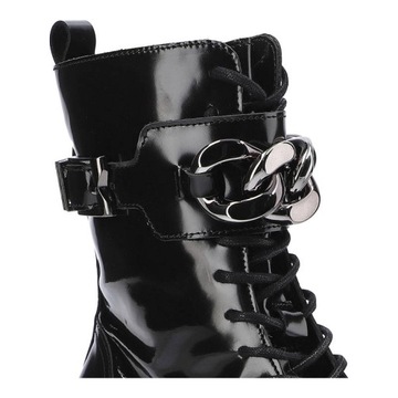 Черная кожаная женская модная туфли Chebello