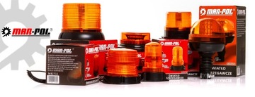 LAMPA BŁYSKOWA OSTRZEGAWCZA STROBOSKOP 360° KOGUT MAGNES 12V/24V 20W