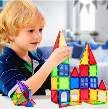 НАБОР БОЛЬШИХ МАГНИТНЫХ КОНСТРУКЦИОННЫХ БЛОКОВ 3D МАГНИТНАЯ ПЛИТКА ПАНЕЛИ 45