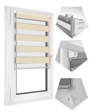 Roleta Dzień Noc Kolory Na wymiar Ozdobna 38x140 c