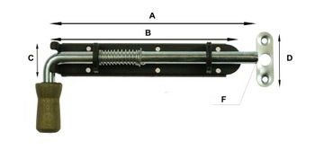 ЗАЩЕЛКА ПРУЖИННАЯ КОРОТКА LATTER 150 УЗКАЯ ЧЕРНАЯ