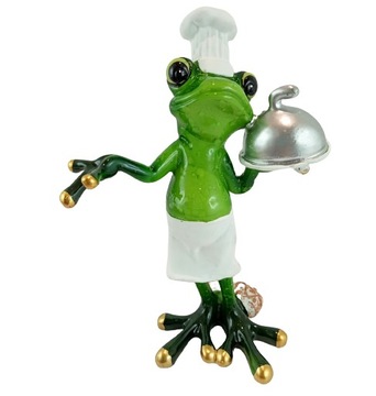 Декоративная фигурка лягушка-повар в шляпе 15х11х6 127608