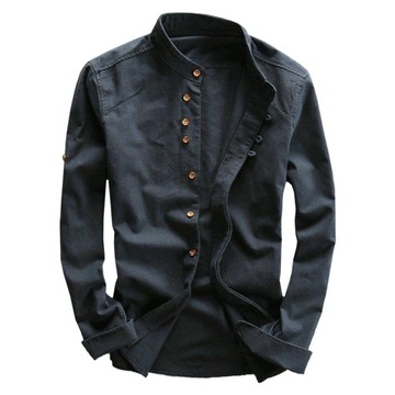 Koszula męska casual MODNA KOSZULA długi rękaw slim bawełna rozmiar 4XL