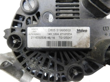 ALTERNÁTOR 120A - FIAT 500 PANDA PUNTO DOBLO II QUBO 1.3 JTD MTJ 51993603