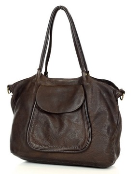 Duża torebka damska SHOPPER skórzana Marco Mazzini