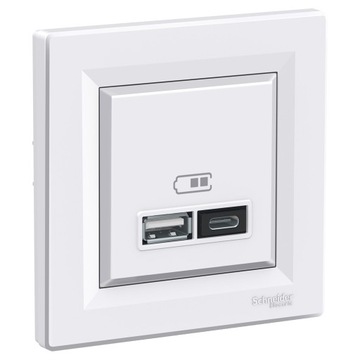 SCHNEIDER ASFORA ŁADOWARKA USB A+C EPH2700321