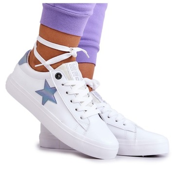 Białe Niebieskie Buty Trampki Big Star r.37