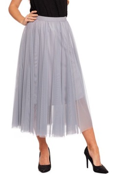 SPÓDNICA TIULOWA ZWIEWNA DAMSKA BEZ WZORU TIUL NA WIOSNĘ LATO MORAJ S/M