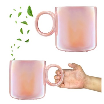 KUBEK PORCELANOWY KUBEK DUŻY DO HERBATY NA KAWĘ WODĘ SOK 360ML KOLOROWY