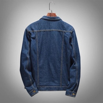 2023 Men's Autumn Blue Denim Jacket Slim-Fit Long-