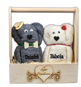 Prezent Na Dzień Babci Dziadka Misie z Ręczników