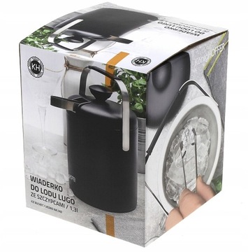 ВЕДРО КОНТЕЙНЕР ДЛЯ ЛЬДА 1,3 Лит. ОХЛАДИТЕЛЬ ДЛЯ ЛЬДА + щипцы