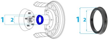 Центрирующие кольца 67.1/65.1 №37 - 4 шт.