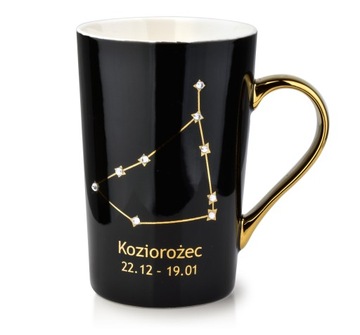 DUŻY KUBEK PORCELANOWY ZNAK Z ZODIAKU KOZIOROŻEC