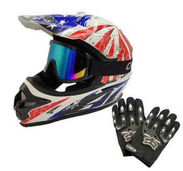 КРЕСТОВЫЙ ШЛЕМ ЭНДУРО ВЕЛОСИПЕД квадроцикл ЛЕГКИЙ В ПОДАРОК ​​РАЗМЕР М + БОЛЬШОЙ НАБОР!