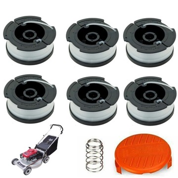 6 SZT ŻYŁKA SZPULI DO PODKASZARKI ZESTAW DO BLACK&DECKER AF-100-3ZP