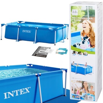 Basen stelażowy prostokątny solidny INTEX 300x200x75 cm 3834L NOWOŚĆ 2024