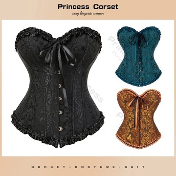 Victorian Corset Top Plus Size Sexy Bustier and Co