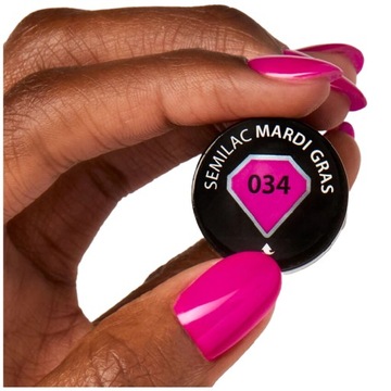 SEMILAC 034 Mardi Gras UV LED Lakier Hybrydowy 7ml