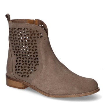 Botki Nicole 2791/032 Cappuccino zamsz 36