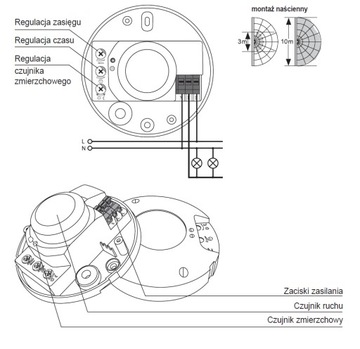 MIKROFALOWY CZUJNIK RUCHU TYP MCR-02 ZAMEL
