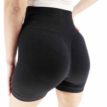 DAMSKIE LEGGINSY KOLARKI KRYJĄCE SPODENKI DOPASOWANE WYGODNE PRĄŻKOWANE